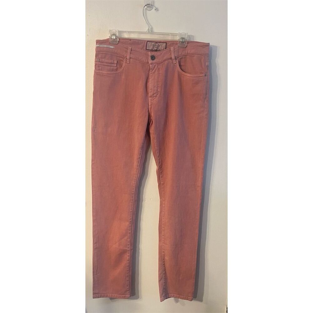 Teleria‎ Zed Men's Pink Straight Jeans Size 34x33 5-Pocket Design NWT
